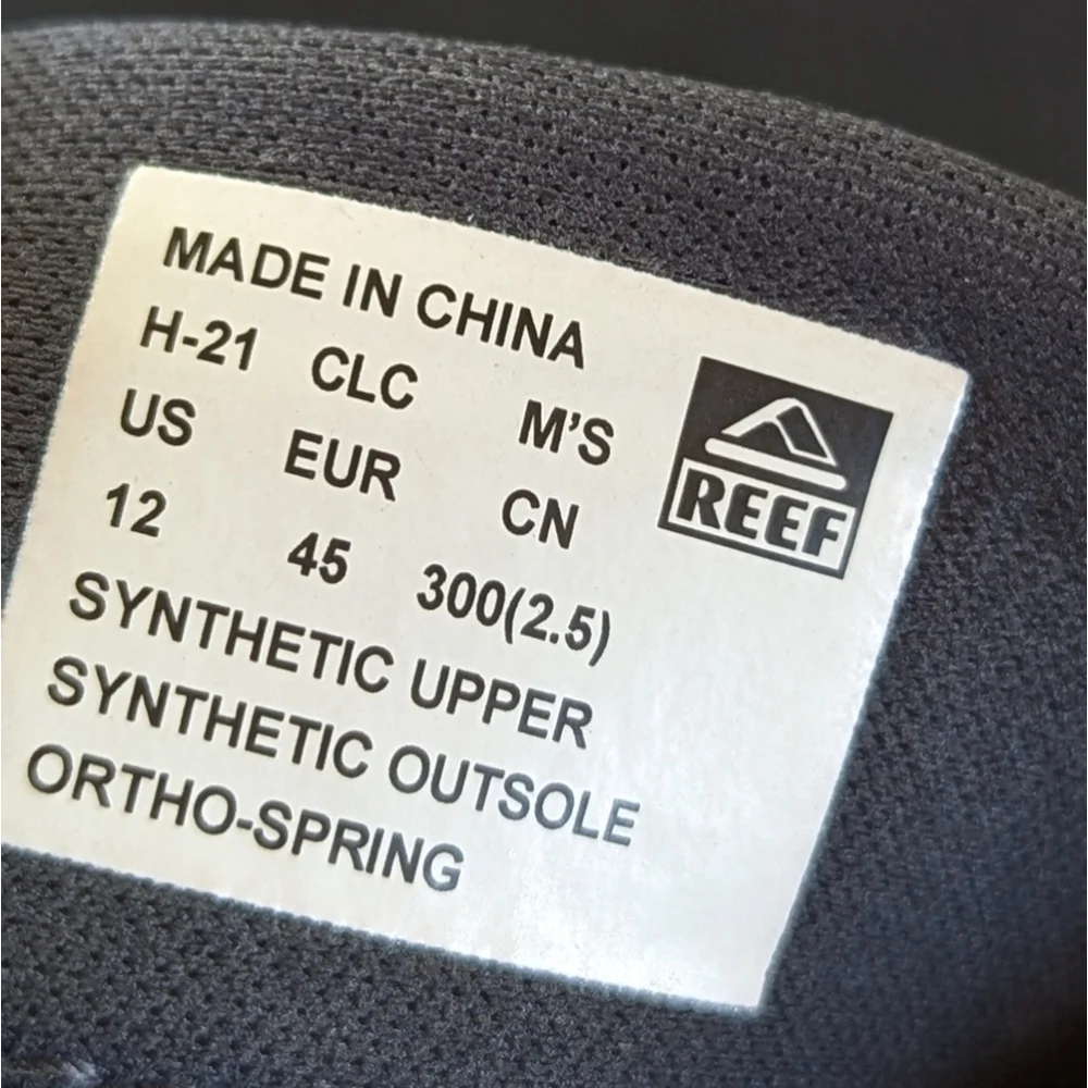 REEF Ortho-Spring Men's Flip Flops Size 12 | Arch Support & Cushioned Comfort